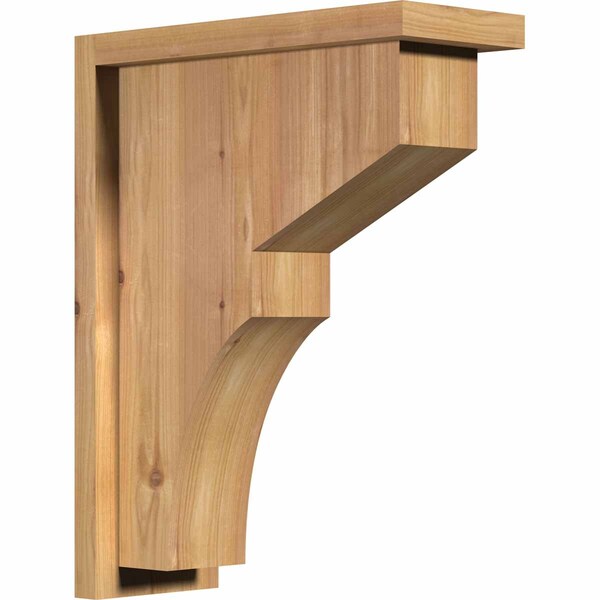Ekena Millwork Monterey Smooth Corbel w/Backplate, Western Red Cedar, 5 1/2"W x 14"D x 18"H COR06X14X18MON01SWR - main